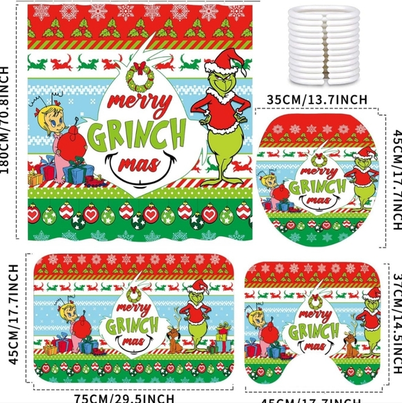 Grinch bathroom set 4 pc - Picture 3 of 7